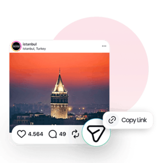 Copy Instagram post link for giveaway