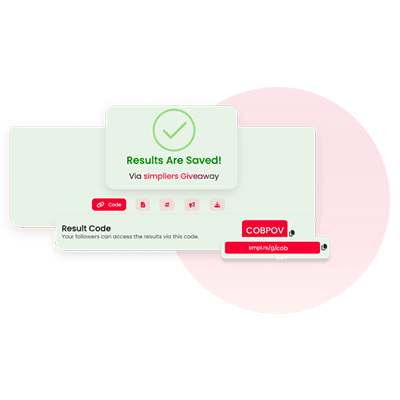 Share giveaway results and certificate